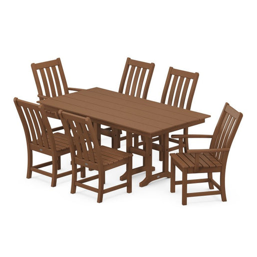 Vineyard Seven-Piece Farmhouse Dining Set - Teak