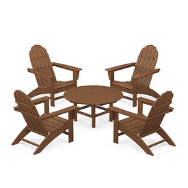 Vineyard Five-Piece Adirondack Chair Conversation Set - Teak