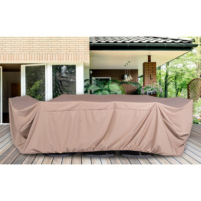 Weatherproof Large Outdoor Furniture Cover for Nine-Piece Rectangular Dining Set