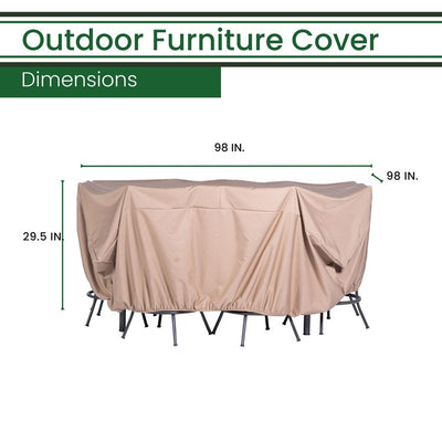 Weatherproof Outdoor Furniture Cover for 5-Piece Square or Round Dining Set