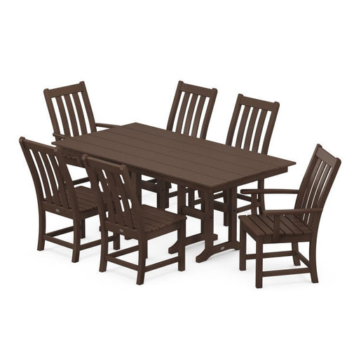 Vineyard Seven-Piece Farmhouse Dining Set - Mahogany
