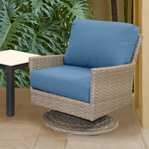 25" L x 25.5" W x 5" D Seat Cushion and 25 W x 18" H x 5" D Back Cushion Deep Seating Set - Cast Ocean