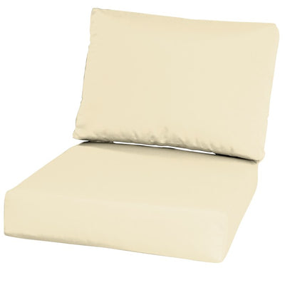 25" L x 25.5" W x 5" D Seat Cushion and 25 W x 18" H x 5" D Back Cushion Deep Seating Set - Canvas Canvas