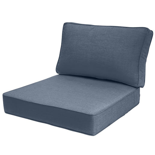 28.5" L x 28.5" W x 5" D Seat Cushion and 28.5" W x 17.5" H x 5" D Back Cushion Welted Deep Seating Set - Spectrum Indigo