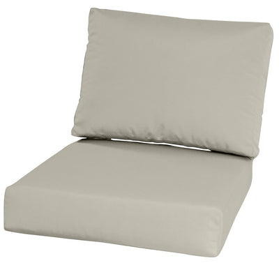 25" L x 25.5" W x 5" D Seat Cushion and 25 W x 18" H x 5" D Back Cushion Deep Seating Set - Spectrum Dove