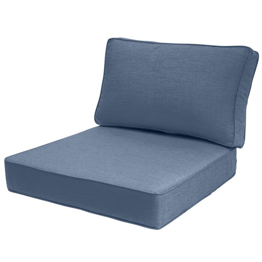 28.5" L x 28.5" W x 5" D Seat Cushion and 28.5" W x 17.5" H x 5" D Back Cushion Welted Deep Seating Set - Canvas Navy