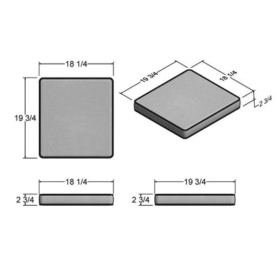 19.75" L x 18.25" W x 2.75" D Dining Chair/Seat Pad Cushion