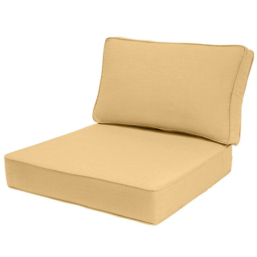 28.5" L x 28.5" W x 5" D Seat Cushion and 28.5" W x 17.5" H x 5" D Back Cushion Welted Deep Seating Set - Spectrum Sesame