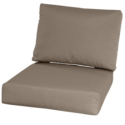25" L x 25.5" W x 5" D Seat Cushion and 25 W x 18" H x 5" D Back Cushion Deep Seating Set - Cast Shale