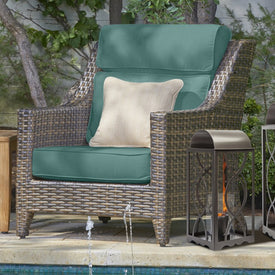 24" L x 26.5" W x 5.5" D Seat Cushion and 24" W x 25.5" H x 5" D Back Cushion Deep Seating Set - Cast Breeze