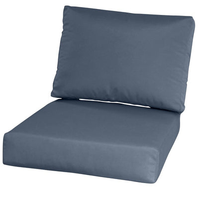 25" L x 25.5" W x 5" D Seat Cushion and 25 W x 18" H x 5" D Back Cushion Deep Seating Set - Spectrum Indigo