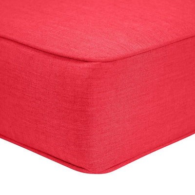 28.5" L x 28.5" W x 5" D Seat Cushion and 28.5" W x 17.5" H x 5" D Back Cushion Welted Deep Seating Set - Canvas Jocky Red