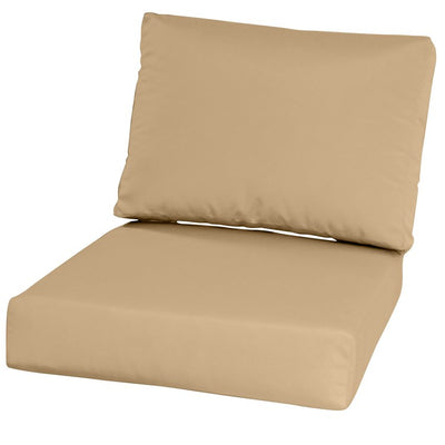 25" L x 25.5" W x 5" D Seat Cushion and 25 W x 18" H x 5" D Back Cushion Deep Seating Set - Canvas Cocoa