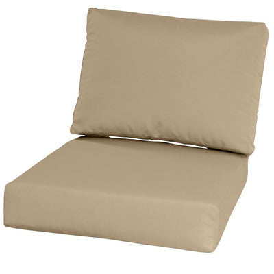 25" L x 25.5" W x 5" D Seat Cushion and 25 W x 18" H x 5" D Back Cushion Deep Seating Set - Spectrum Mushroom