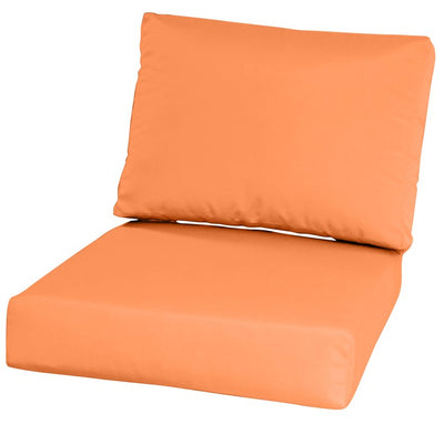 25" L x 25.5" W x 5" D Seat Cushion and 25 W x 18" H x 5" D Back Cushion Deep Seating Set - Canvas Tangerine
