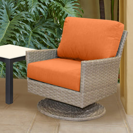 25" L x 25.5" W x 5" D Seat Cushion and 25 W x 18" H x 5" D Back Cushion Deep Seating Set - Canvas Tangerine