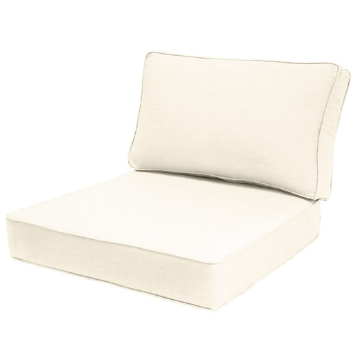 28.5" L x 28.5" W x 5" D Seat Cushion and 28.5" W x 17.5" H x 5" D Back Cushion Welted Deep Seating Set - Canvas Canvas