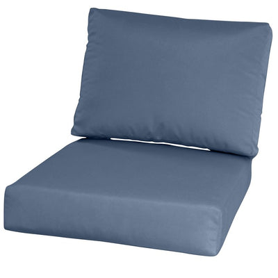25" L x 25.5" W x 5" D Seat Cushion and 25 W x 18" H x 5" D Back Cushion Deep Seating Set - Canvas Navy