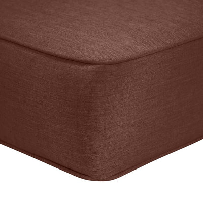 28.5" L x 28.5" W x 5" D Seat Cushion and 28.5" W x 17.5" H x 5" D Back Cushion Welted Deep Seating Set - Canvas Bay Brown