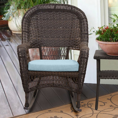 18" L x 18" W x 3" D Dining Chair/Seat Pad Cushion - Canvas Air Blue