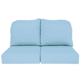 24" L x 22" W x 5" D Seat Cushions and 22" W x 20" H x 5" D Back Cushions Deep Seating Set (2 Sets) - Canvas Air Blue