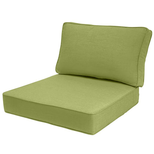 28.5" L x 28.5" W x 5" D Seat Cushion and 28.5" W x 17.5" H x 5" D Back Cushion Welted Deep Seating Set - Spectrum Cilantro