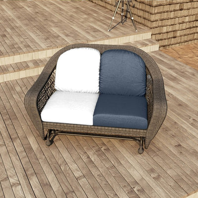 24" L x 22" W x 5" D Seat Cushion and 22" W x 20" H x 5" D Back Cushion Deep Seating Set - Spectrum Indigo