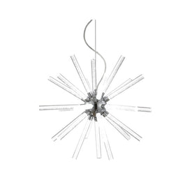 Soyuz LED Starburst Pendant - Chrome and Clear