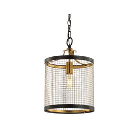 Elena Single-Light LED Pendant - Black and Brass Gold