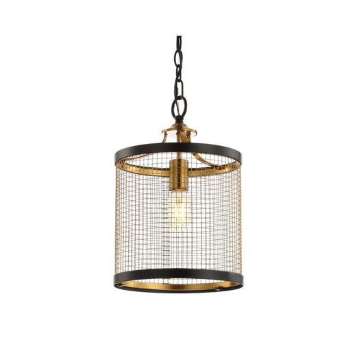 Elena Single-Light LED Pendant - Black and Brass Gold