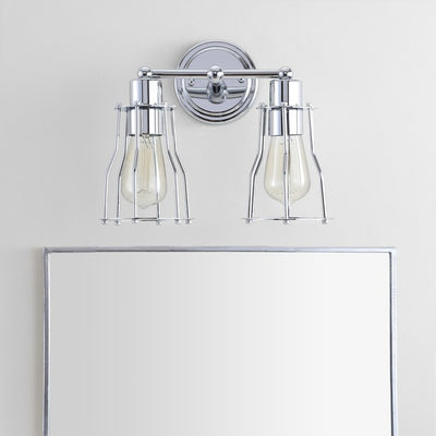 Evelyn Two-Light Bathroom Vanity Fixture - Chrome