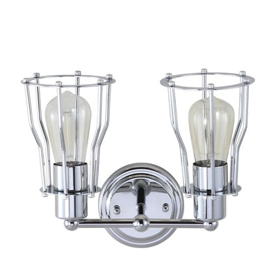 Evelyn Two-Light Bathroom Vanity Fixture - Chrome