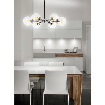Caleb Six-Light Pendant - Chrome and Black