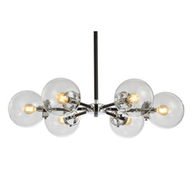 Caleb Six-Light Pendant - Chrome and Black