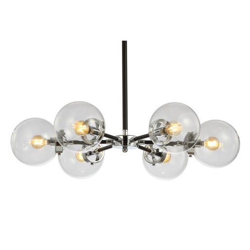 Caleb Six-Light Pendant - Chrome and Black