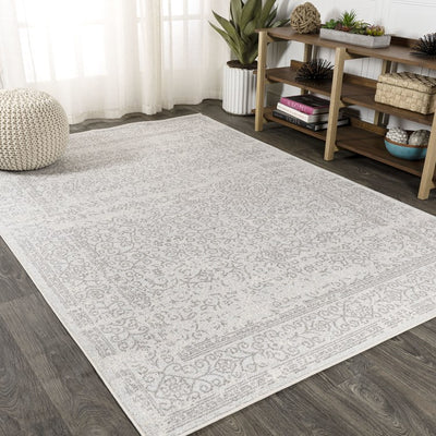 Ferro Filigree Modern 120"L x 93"W Area Rug - Gray/Dark Gray