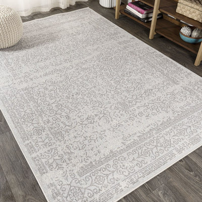 Ferro Filigree Modern 120"L x 93"W Area Rug - Gray/Dark Gray