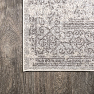 Ferro Filigree Modern 120"L x 93"W Area Rug - Gray/Dark Gray