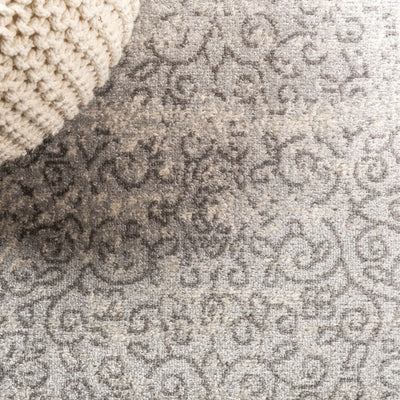 Ferro Filigree Modern 120"L x 93"W Area Rug - Gray/Dark Gray
