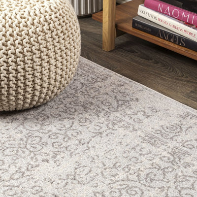 Ferro Filigree Modern 120"L x 93"W Area Rug - Gray/Dark Gray