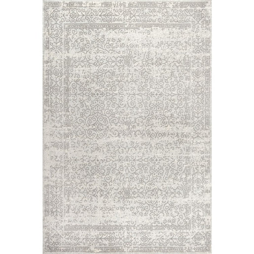 Ferro Filigree Modern 120"L x 93"W Area Rug - Gray/Dark Gray