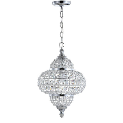 Juliette Single-Light Crystal Pendant - Chrome and Clear