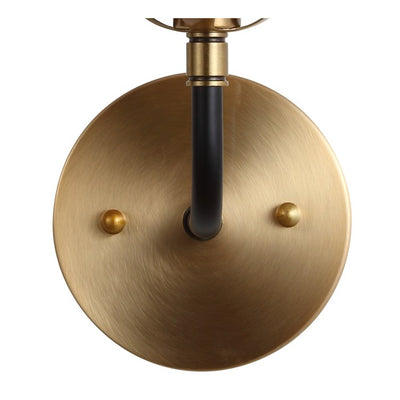 Caleb Single-Light Wall Sconce - Brass Gold and Black