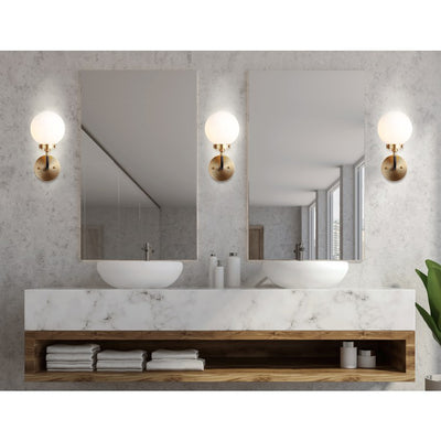 Caleb Single-Light Wall Sconce - Brass Gold and Black