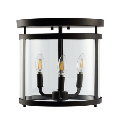 Ciel Simple Three-Light LED Flush Mount Ceiling Fixture - Oil Rubbed Bronze