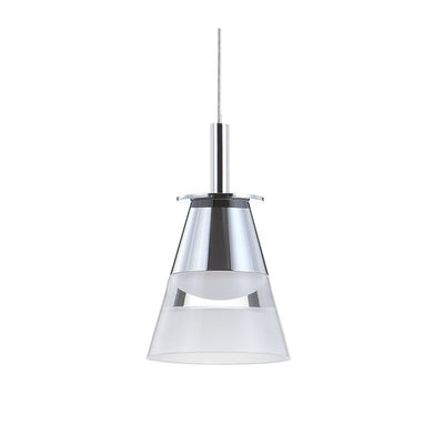 Alain Single-Light LED Pendant - Chrome and White