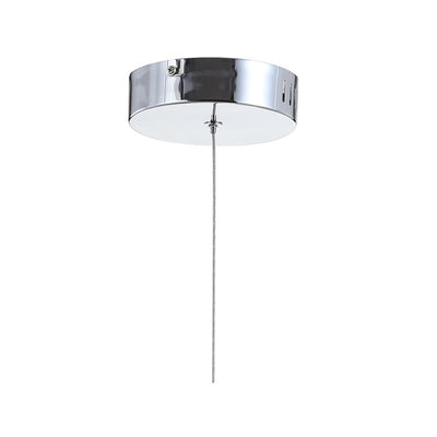 Alain Single-Light LED Pendant - Chrome and White