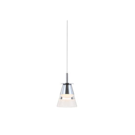 Alain Single-Light LED Pendant - Chrome and White
