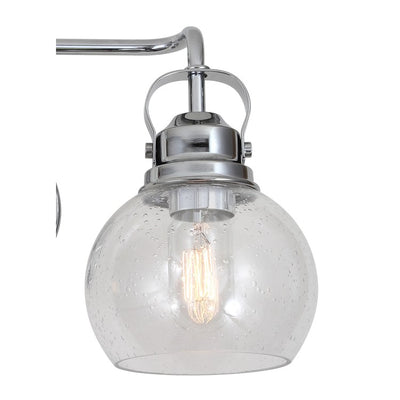 Shirley Two-Light Bathroom Vanity Fixture - Chrome and Clear