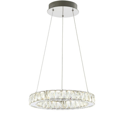 Reese LED Pendant - Chrome and Clear